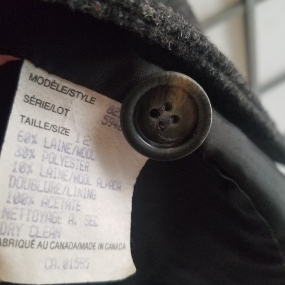 Daniel Hetcher Women's Wool Blend Coat Gray Size 12 - Picture 9 of 9